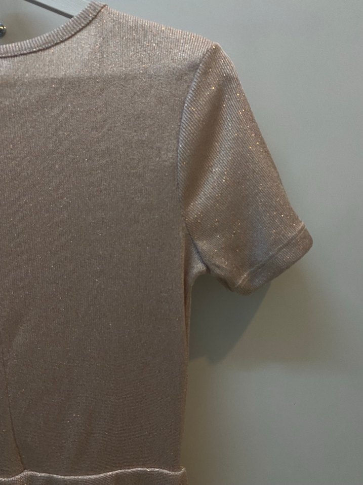 Bej Uzun Drapeli Kadın Elbise - Görsel 5