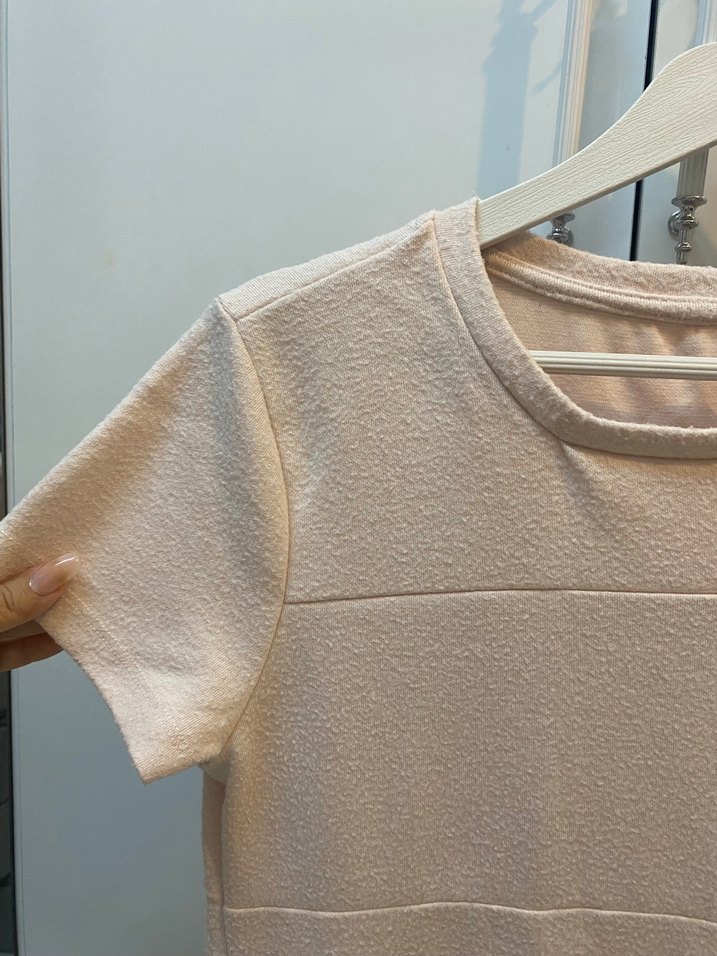 Bej Kısa Kollu Mini Elbise - Görsel 2