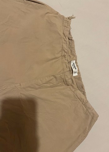 s Beden Bej Keten Salaş Kadın Pantolon pull&bear paraşüt yk2