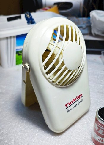 Beyaz Masaüstü Mini Vantilatör 90lar - Görsel 4