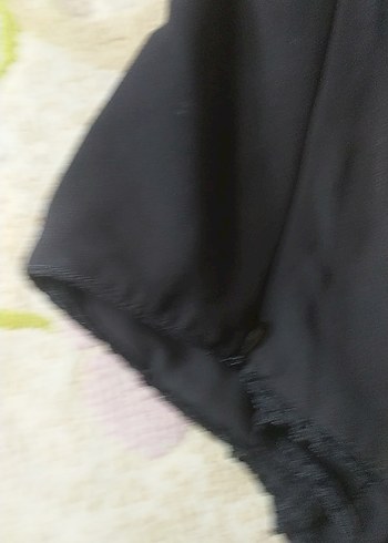 Kadın Siyah Salaş Midi Kumaş Pantolon - Görsel 3