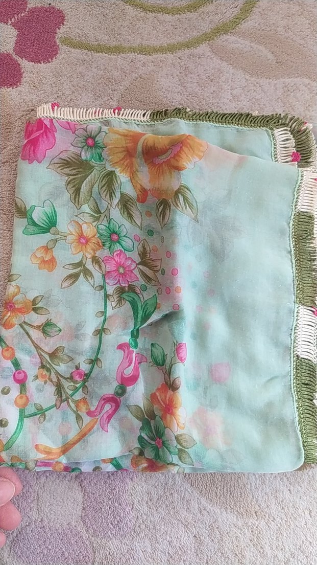 Fırfırlı Çok Renkli Bohem Kadın Fuları - Görsel 2