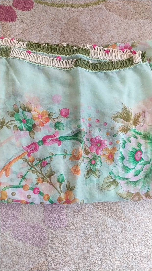 Fırfırlı Çok Renkli Bohem Kadın Fuları - Görsel 3