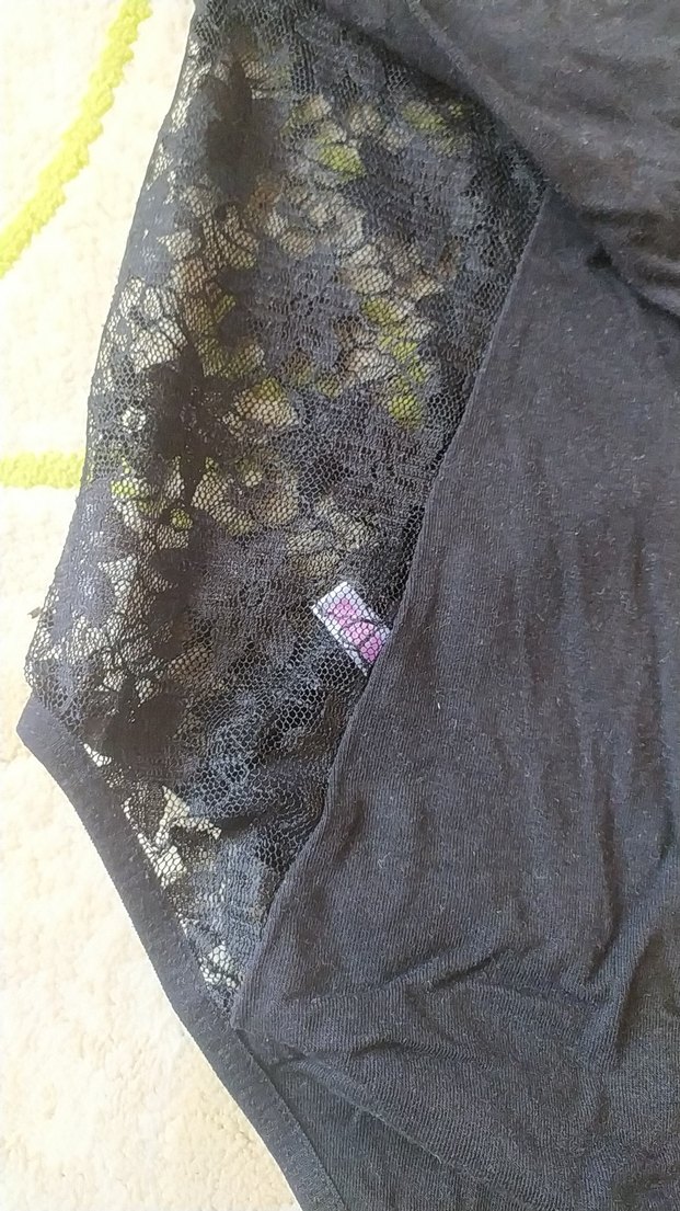 Siyah Midi Uzun Kollu Dantel Detaylı Body - Görsel 2