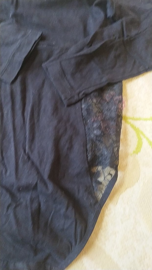 Siyah Midi Uzun Kollu Dantel Detaylı Body - Görsel 4