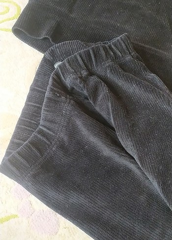 Siyah Erkek Triko Pijama Takımı, Rahat Kesim - Görsel 2