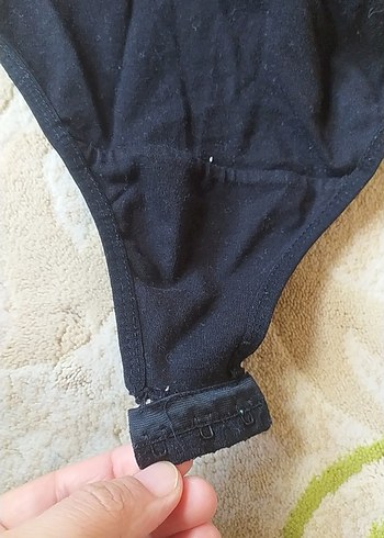 Siyah Midi Kadın Atletik Goth Bodysuit - Görsel 2