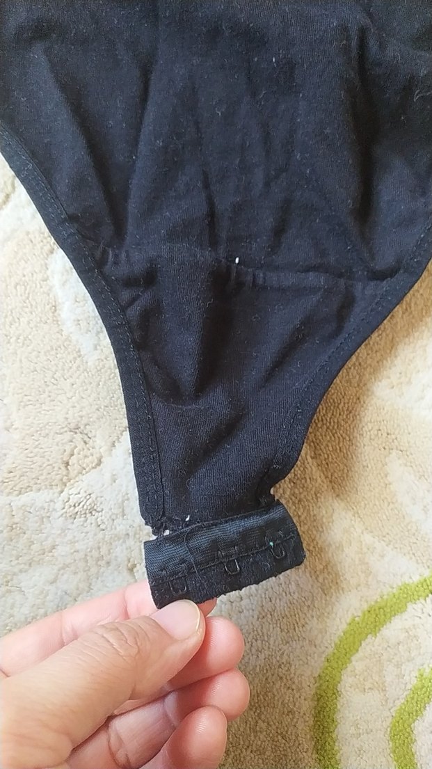 Siyah Midi Kadın Atletik Goth Bodysuit - Görsel 2