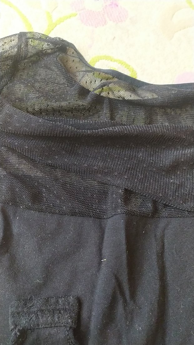 Siyah Midi Kadın Atletik Goth Bodysuit - Görsel 4