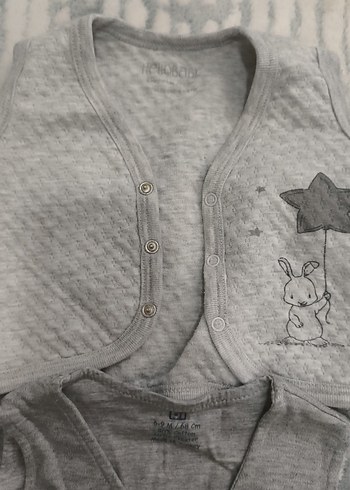 Gri Bebek Yelekleri, Düğmeli, Kolsuz - Görsel 6