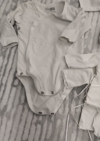 Uzun Kollu kruvaza bebek bady yeni doğan içlik - Görsel 3