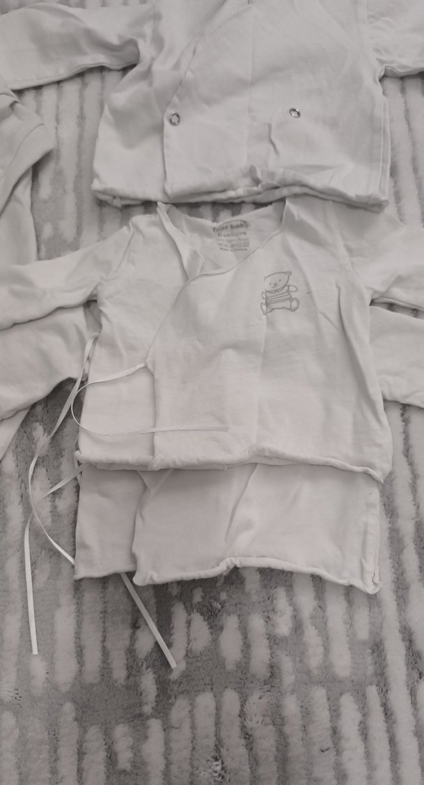 Uzun Kollu kruvaza bebek bady yeni doğan içlik - Görsel 2