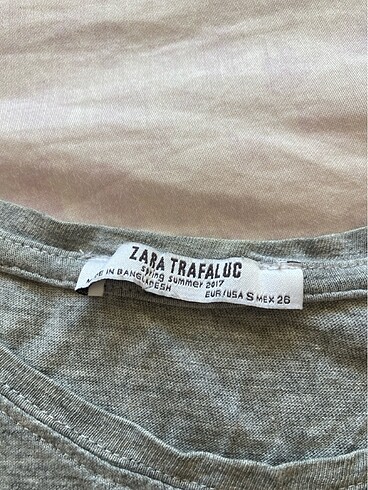 Zara gri zara tisort