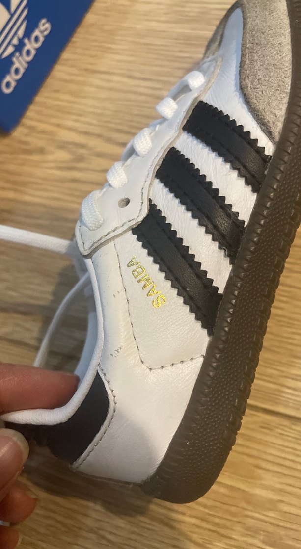 Adidas Samba Orjinal Beyaz Siyah Çizgili Çocuk Spor Ayakkabı - Görsel 2