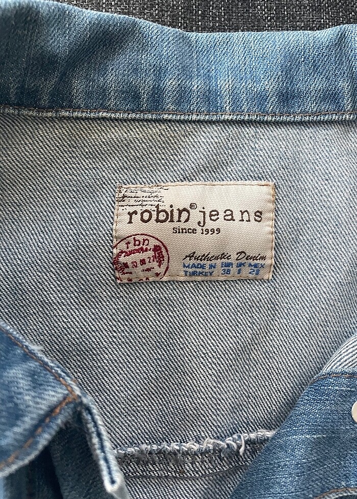 Örgü kollu kot ceket - Görsel 3