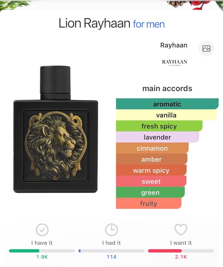 Rayhaan Lion 5ML - Görsel 2