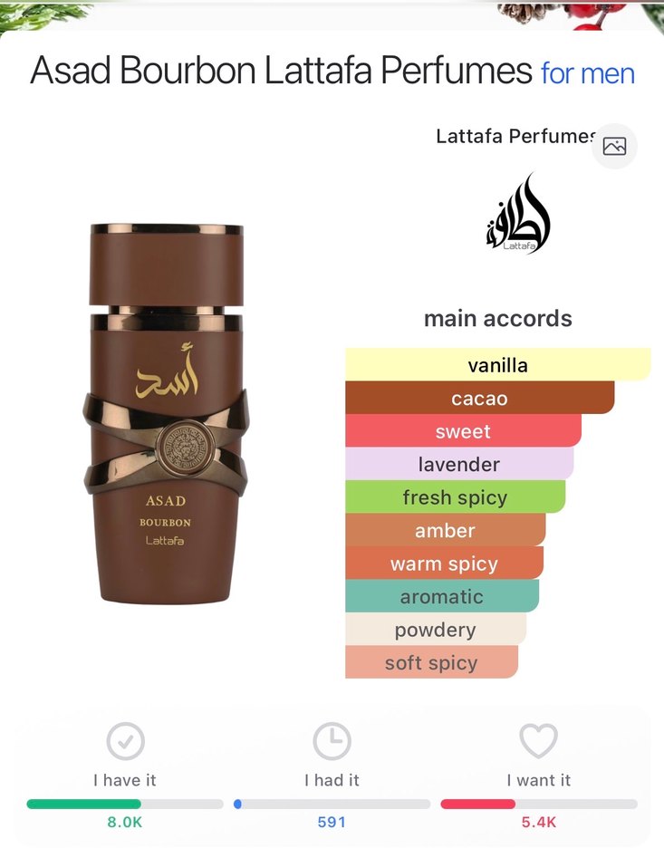 Lattafa Asad Bourbon 5ML - Görsel 2