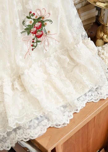 Dantel İşlemeli Uzun Bohem Kadın Etek - Görsel 3