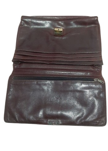 Çanta - Deri Çanta - Evrak Çantası - El Çantası - Antika-Vintage - Görsel 3