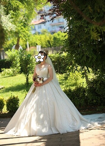 m Beden beyaz Renk Prenses gelinlik