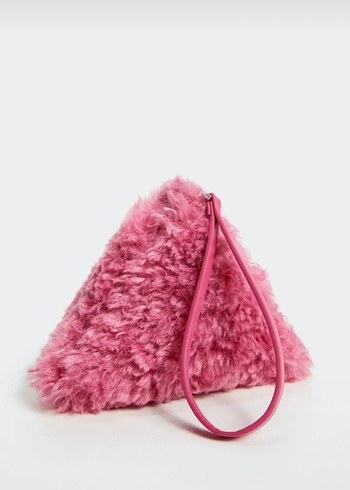 Mango Fermuarlı Kürk Görünümlü Cüzdan - Görsel 4