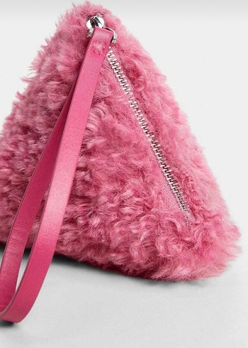 Mango Fermuarlı Kürk Görünümlü Cüzdan - Görsel 2