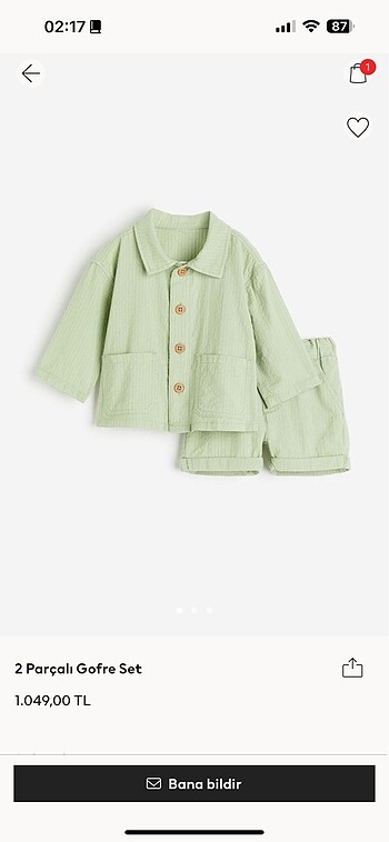 H&M Gofre Takım (1-2 Yaş)