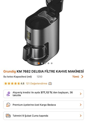 Beden Renk Grundig KM7682 Filtre Kahve Makinesi