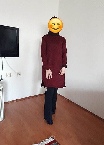 Bordo mevsimlik tunik