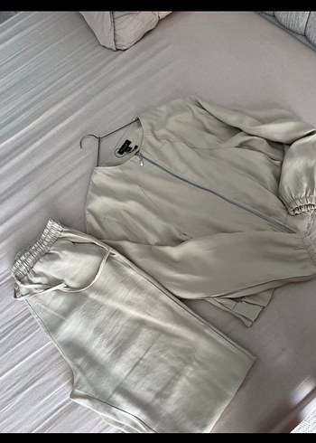 Massimo dutti Kadın Keten Eşofman Takımı Fermuarlı