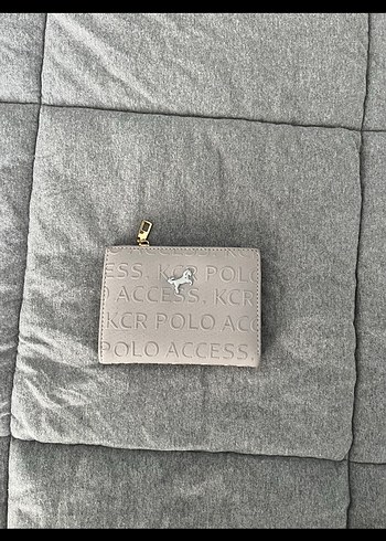 Gri Kadın Cüzdanı, Polo Access Desenli