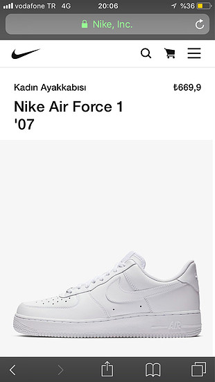 36 Beden çeşitli Renk Nike air force 