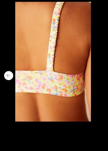 36 Beden pembe Renk Penti Pembe Bikini Fırfırlı 36 beden
