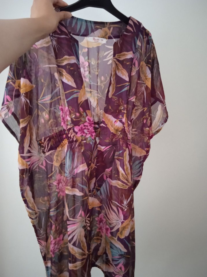 Karışık Desenli Pareo Kaftan - Görsel 4