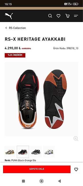44 Beden gri Renk Orjinal puma