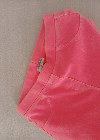 LC Waikiki Pembe Süet Kız Tayt
