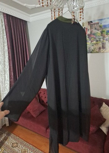 Uzun Kollu Siyah Gotik Kadın Cübbesi - Görsel 4
