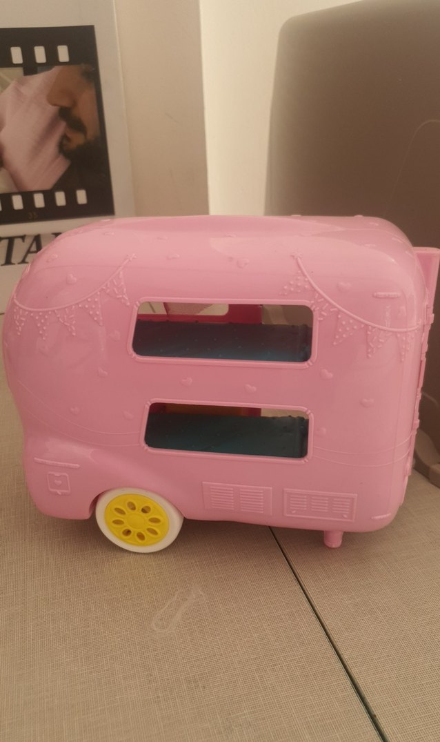 Pastel Pembe orjinal barbie karavanı - Görsel 3