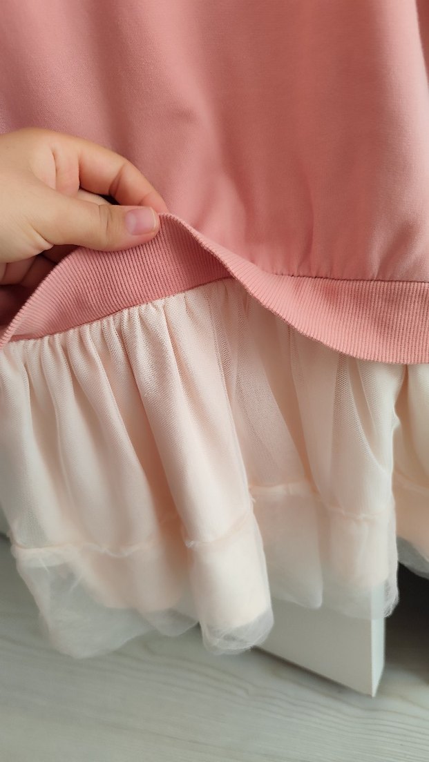 Pembe Uzun Kollu Elbise - Görsel 3