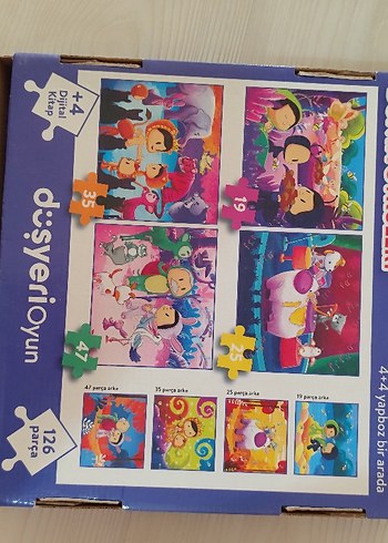 Çocuklar için 3 kutu Renkli Puzzle Seti - Görsel 6