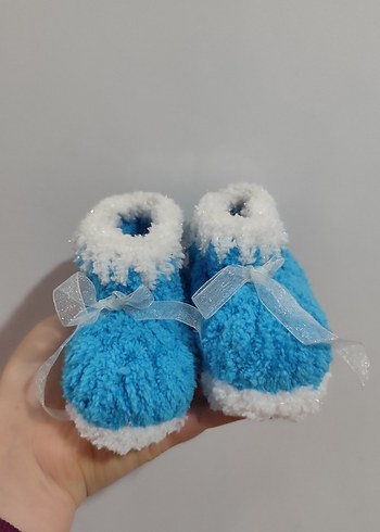 Mavi Örgü patik - Görsel 2