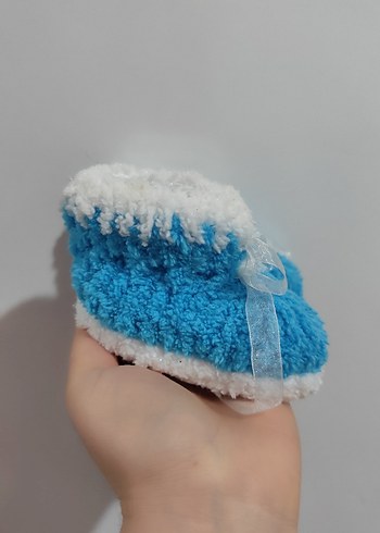 Mavi Örgü patik - Görsel 4