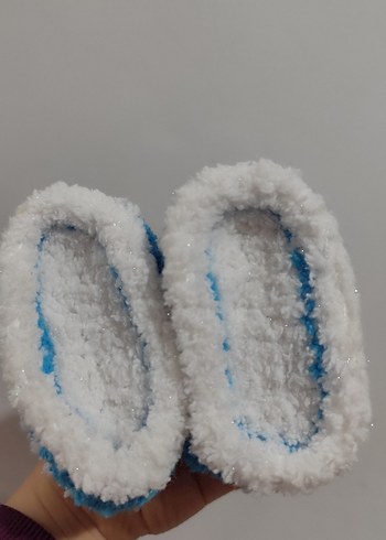 Mavi Örgü patik - Görsel 3