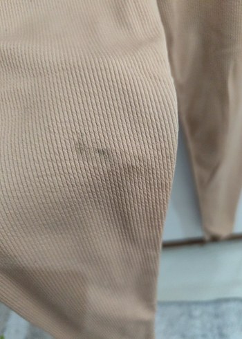 Kırmızı Yüksek Yakalı Örgü Kadın Kazak ve tayt - Görsel 4