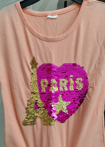 Kız Çocuk Pembe Kısa Kollu Tişört ve kot şoort - Görsel 2