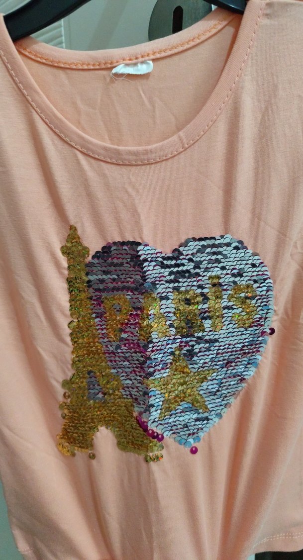 Kız Çocuk Pembe Kısa Kollu Tişört ve kot şoort - Görsel 3