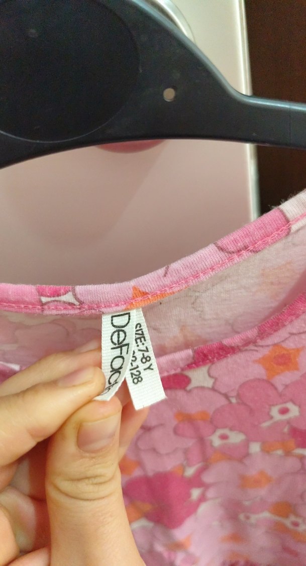 Pembe Çiçekli Kız Çocuk Elbisesi - Görsel 2