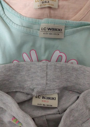 LC Waikiki Kız 2 tşört 1 şort - Görsel 2