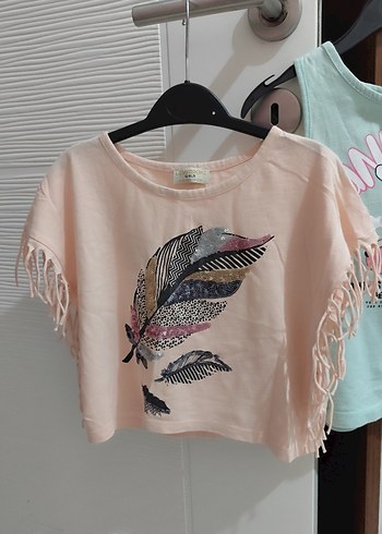 LC Waikiki Kız 2 tşört 1 şort - Görsel 3