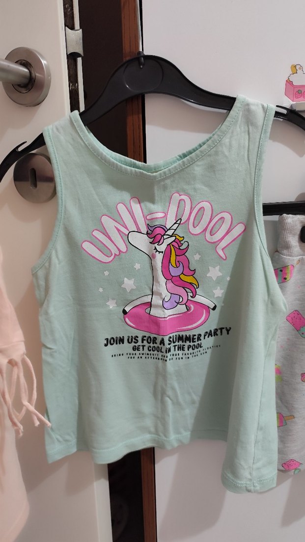 LC Waikiki Kız 2 tşört 1 şort - Görsel 4